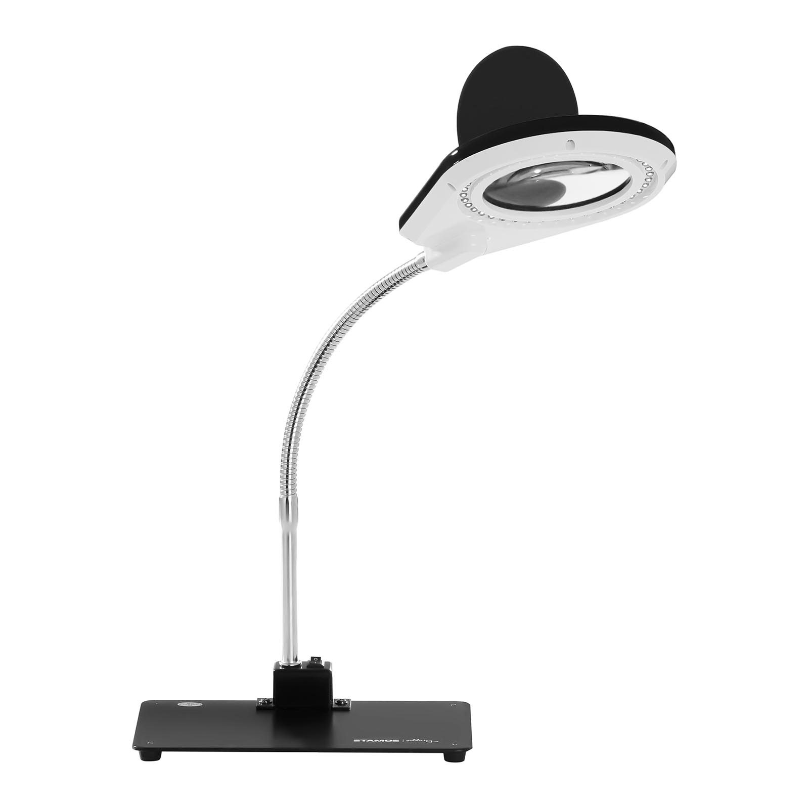 Bild von Stamos Welding Group Lupenlampe 5- 10 X Lupenleuchte LED Stativ Tischleuchte 90 mm Magnetische Platte