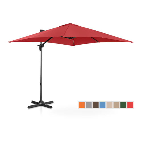 Bild von Uniprodo B-Ware Ampelschirm - bordeaux - viereckig - 250 x 250 cm - drehbar