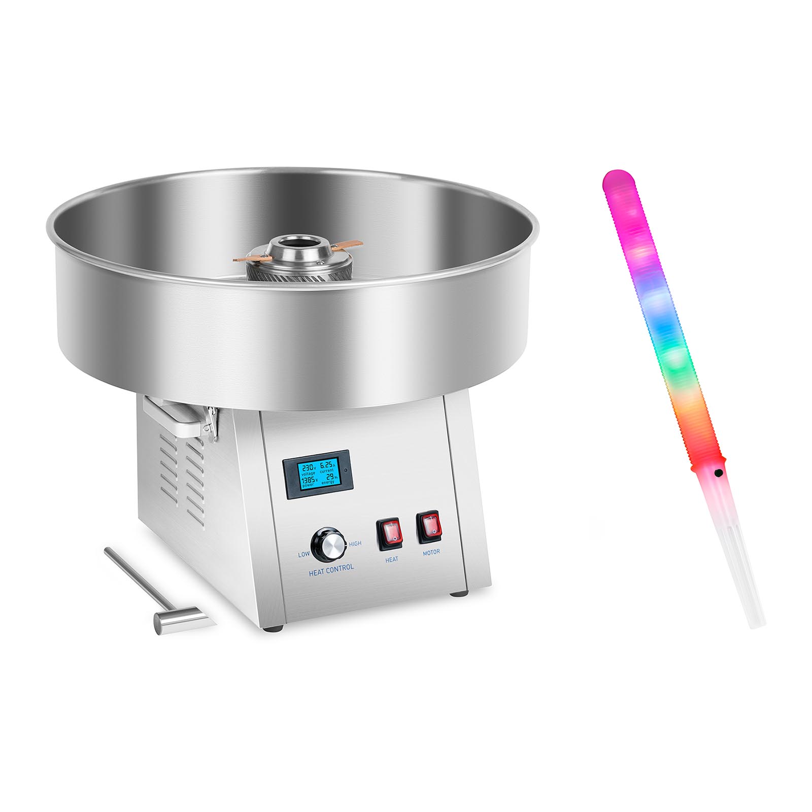 Bild von Royal Catering Zuckerwattemaschine mit Zuckerwattestäbchen - 62 cm - 1.500 W
