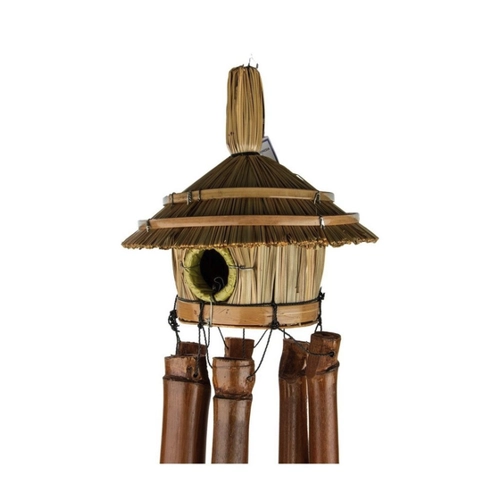 Bild von NaDeco Klangspiel aus Bambus mit einem Vogelhaus