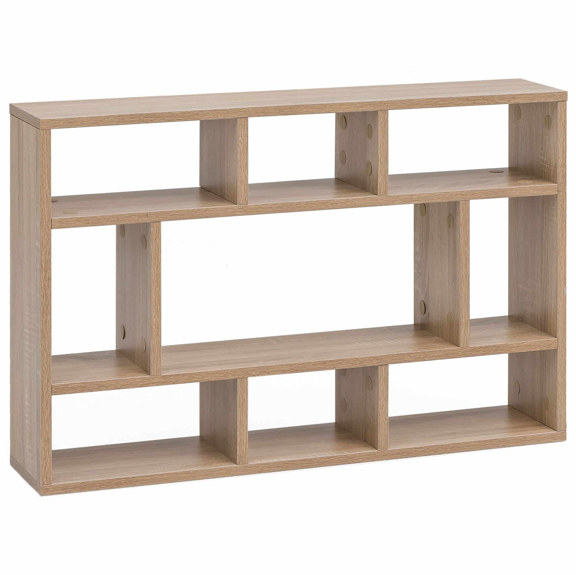 Bild von Wohnling Wandregal WL5.809 Sonoma Eiche 75x51x16 cm Holz Hängeregal Modern, Design Wandboard Freischwebend, Holzregal Regal für die Wand, Bücherregal Schmal, Dekoregal Schweberegal Wohnzimmer