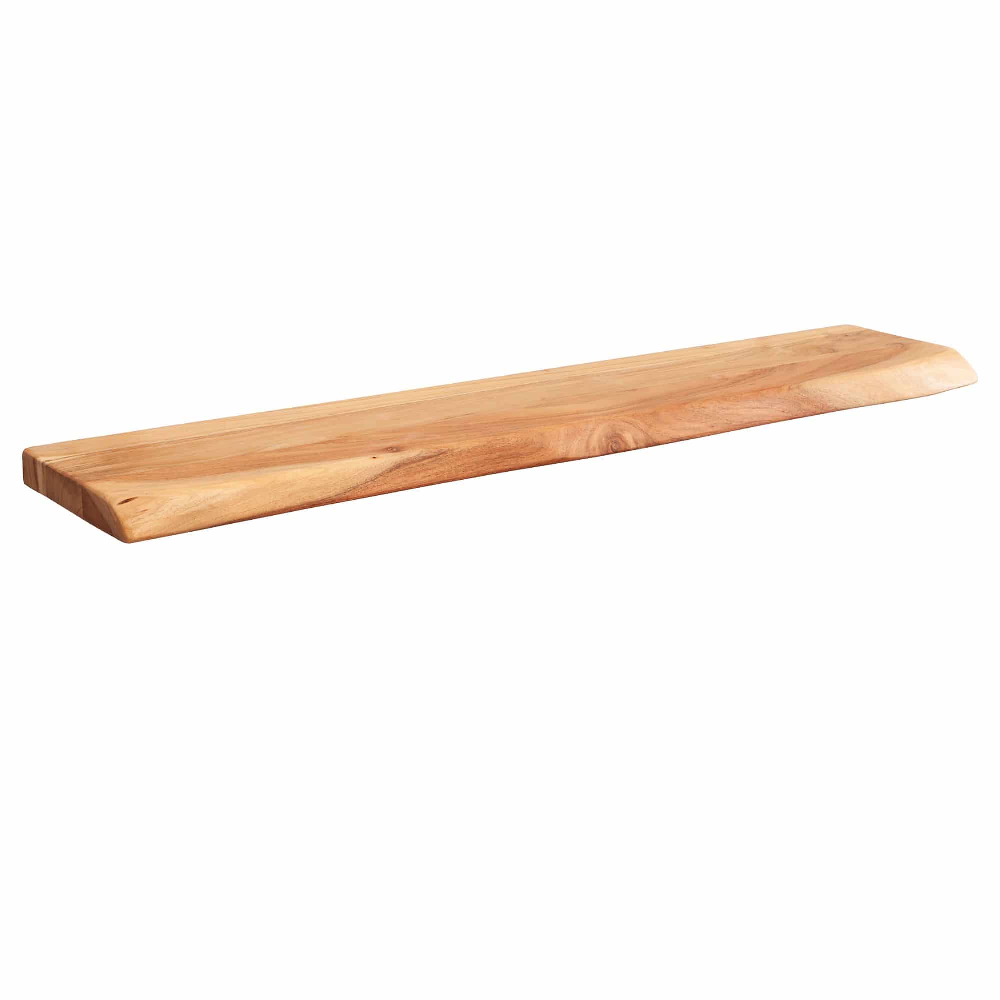 Bild von Wandregal mit Baumkante Akazie Massivholz 80 cm