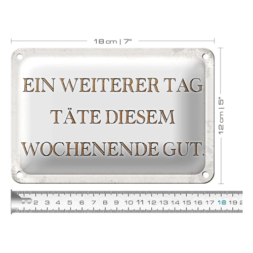 Bild von Motivationsschild 'Ein weiterer Tag' im Vintage-Stil