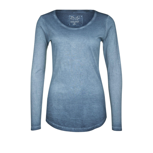 Bild von Rundhals T-Shirt Langarm, Blau XL von DAILY'S