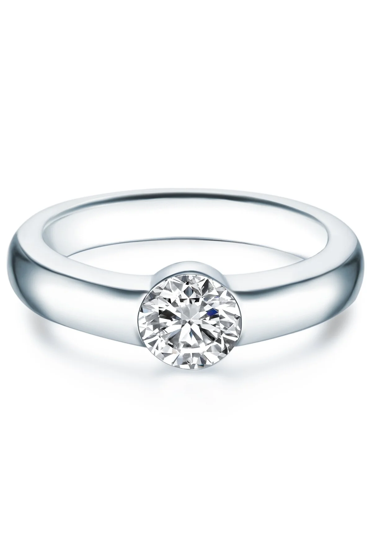 Bild von Trilani Ring Mit Kristallen Von Swarovski® Ring Sterling Silber Verziert Mit Kristallen Von Swarovski® Weiß für Damen - 52