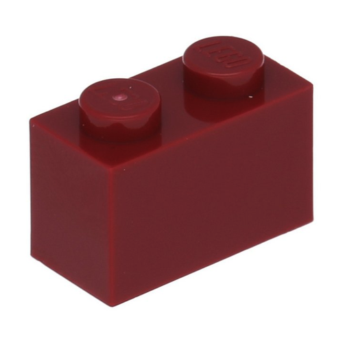 Bild von LEGO® 100x Stein 1x2 in 'Dark Red' – Spielbausteine für kreative Bauprojekte