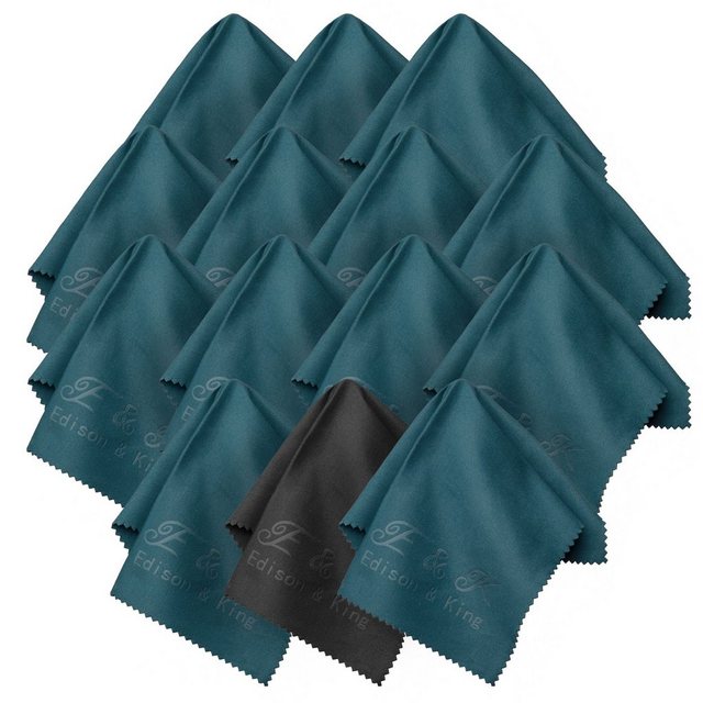 Bild von Edison & King Brillenputztuch, Mikrofasertücher Multipack Mikrofasertuch (Microfaser, 20x20 cm, 14er Pack, Optikerqualität)