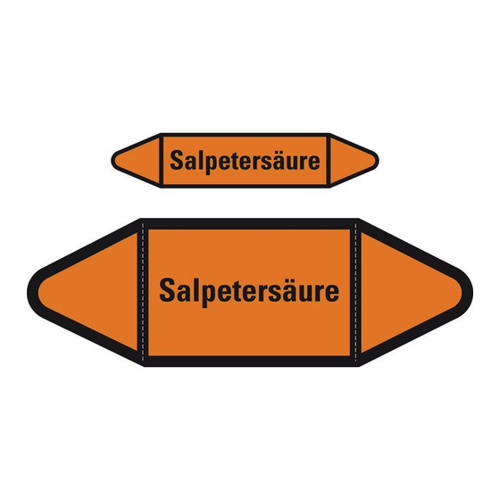 Bild von Dreifke Hinweisschild Rohrl.Etikett Salpetersäure – Optimal für die Rohrkennzeichnung