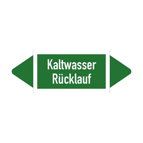 Bild von Dreifke Hinweisschild Kaltwasser Rücklauf – Produktcheck