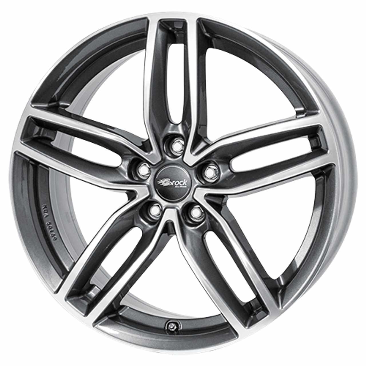 Bild von Brock RC29 7,5J R17 Himalaya grau poliert PCD 5 x 114 ET38 CB 72,6-60,1 Legierung-Rollen Set
