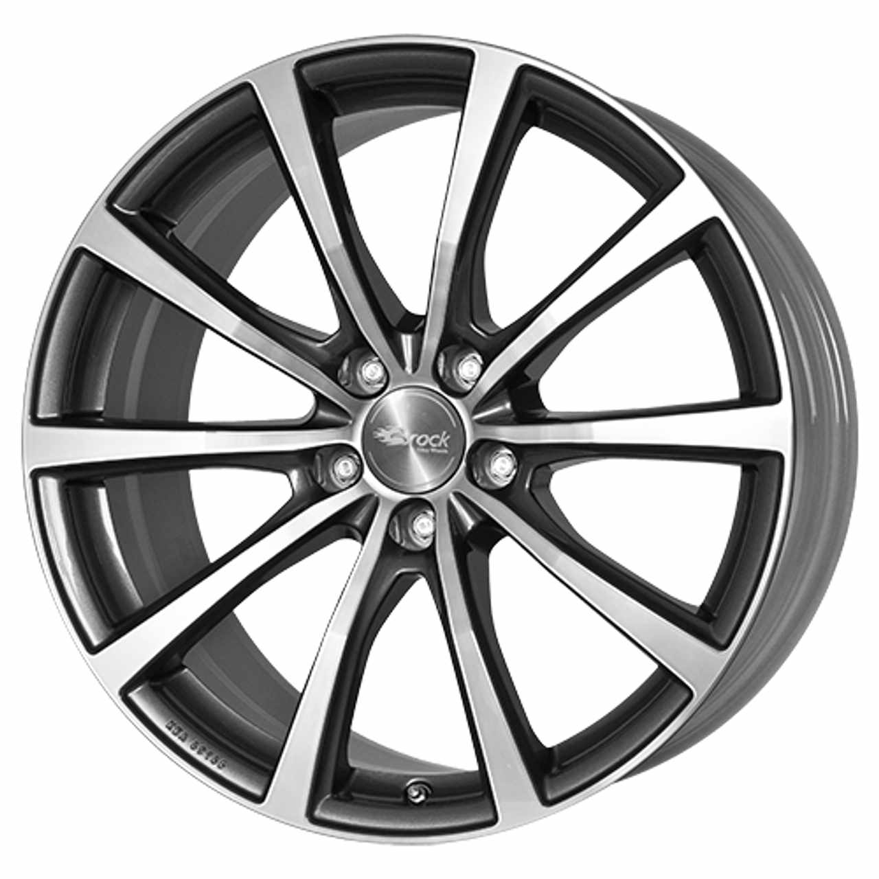 Bild von Brock B32 himalaya-grey front-poliert 7,5x19 ET55 5.00x108.00 Hub Hole 63.40 mm - Alu felgen