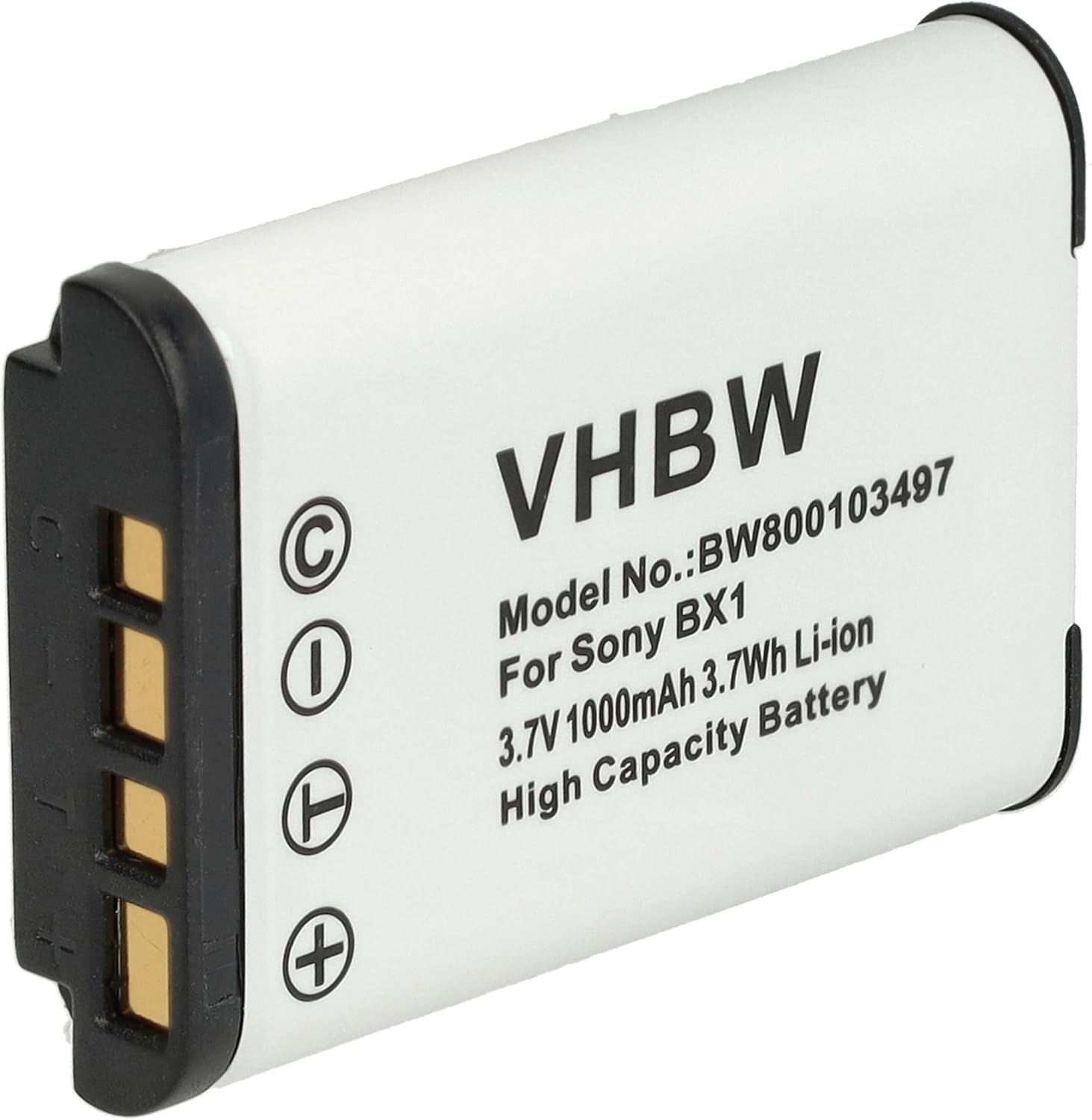 Bild von vhbw 1x Akku kompatibel mit Sony Cybershot DSC-RX100M3, DSC-RX100M4, DSC-RX100M5A, DSC-RX100M5 Kamera (1000 mAh, 3,6 V, Li-Ion)