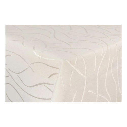 Bild von First-Tex Streifen-Muster Tischdecke 130x220 cm eckig Champagner