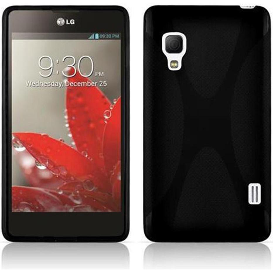 Bild von Cadorabo TPU S-Line Cover (LG Optimus L5 II), Smartphone Hülle, Schwarz