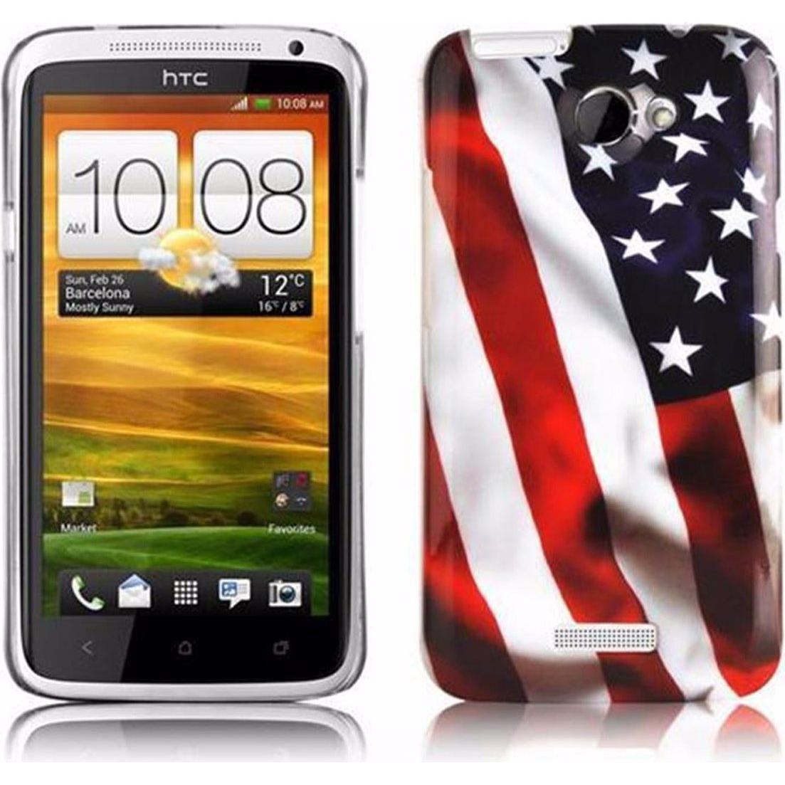 Bild von Cadorabo Hard Cover mit Aufdruck Cover (HTC One X+, HTC One X), Smartphone Hülle, Rot