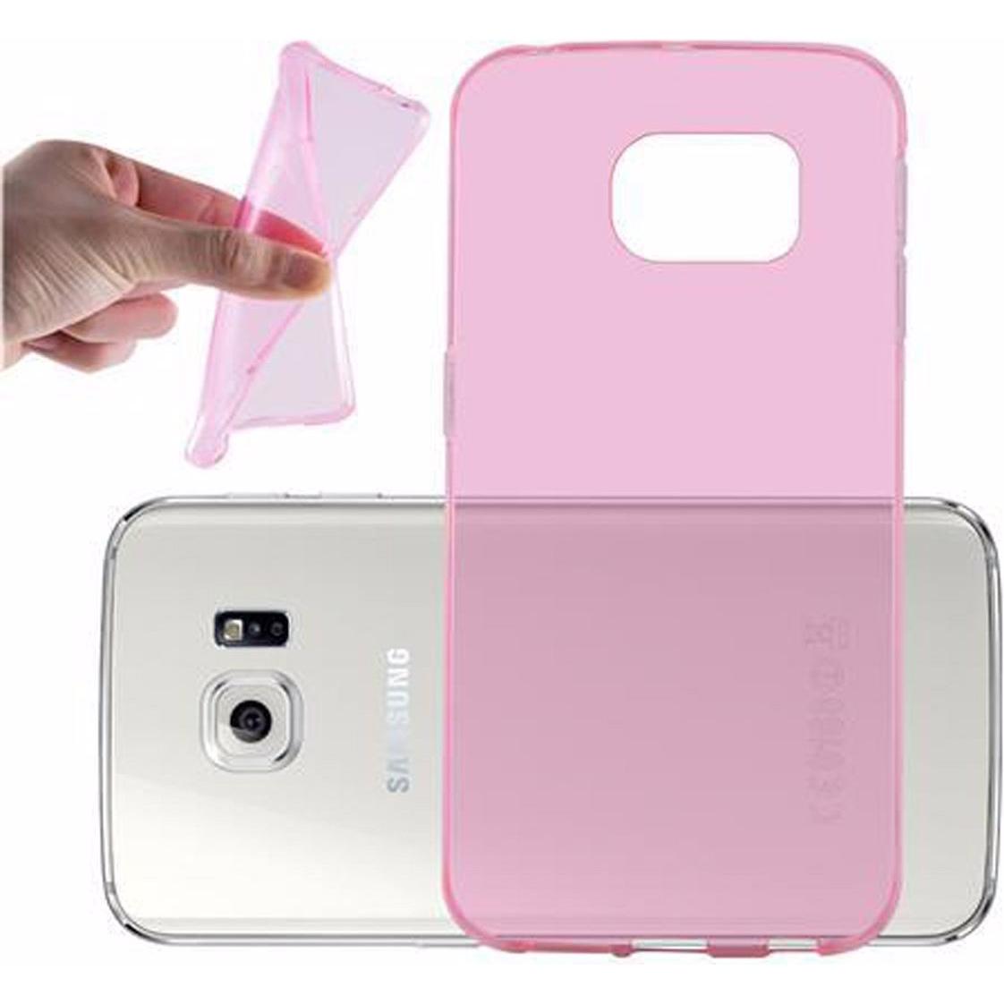 Bild von Cadorabo TPU Ultra Slim AIR Cover (Samsung Galaxy S6 Edge), Smartphone Hülle, Pink