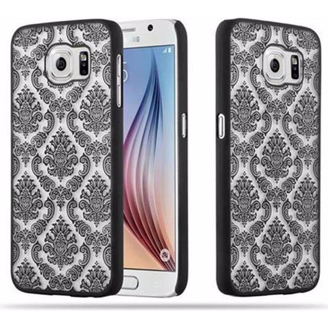 Bild von Cadorabo Hard Cover Mandala Cover (Samsung Galaxy S6), Smartphone Hülle, Schwarz