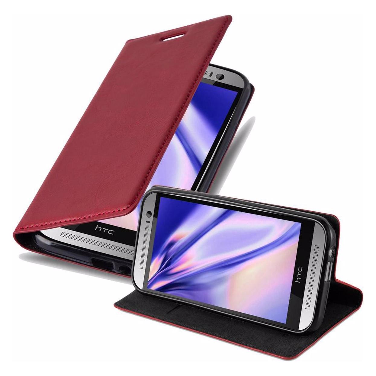 Bild von Cadorabo Book Invisible Magnet Cover (HTC One M8), Smartphone Hülle, Rot