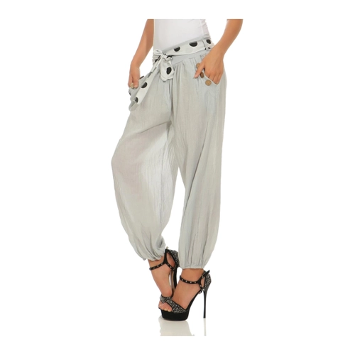 Bild von Mississhop 270 Damen leichte Haremshose in Oliv