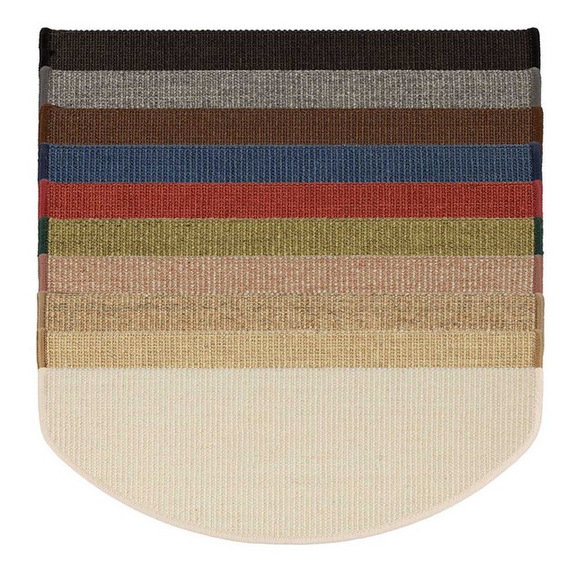 Bild von casa pura Stufenmatte Pure Nature, Erhältlich in 4 Farben & 4 Größen, Treppenschutz, Halbrund, Höhe: 8 mm