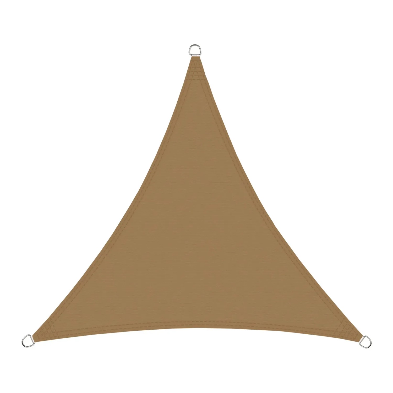 Bild von Karat Sonnensegel Atmungsaktiv Dreieckig - für Garten, Terrasse und Balkon - Sand 4,2 x 4,2 x 6 m