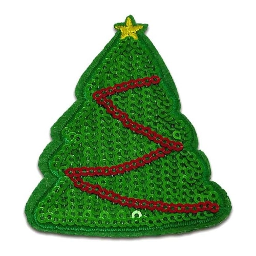 Bild von Weihnachtsbaum Pailletten Aufnäher von Catch the Patch
