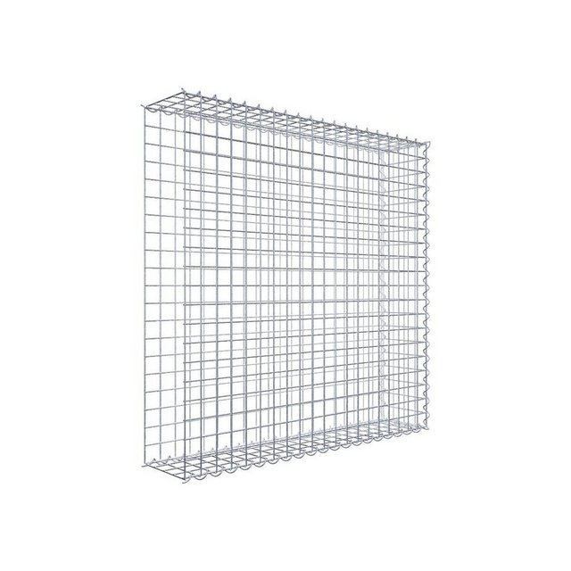Bild von GABIONA - Gabione 100 x 100 x 20 cm - Gabionenkorb mit Maschenweite 5x5 cm - Anbau-Korb Typ 2 (ohne Stirngitter)