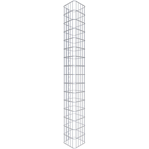 Bild von GABIONA - Gabionensäule 160 cm hoch - Eckiger Gabionenkorb 27 x 27 cm - Maschenweite 5 x 10 cm - Gabione ist korrosionsbeständig