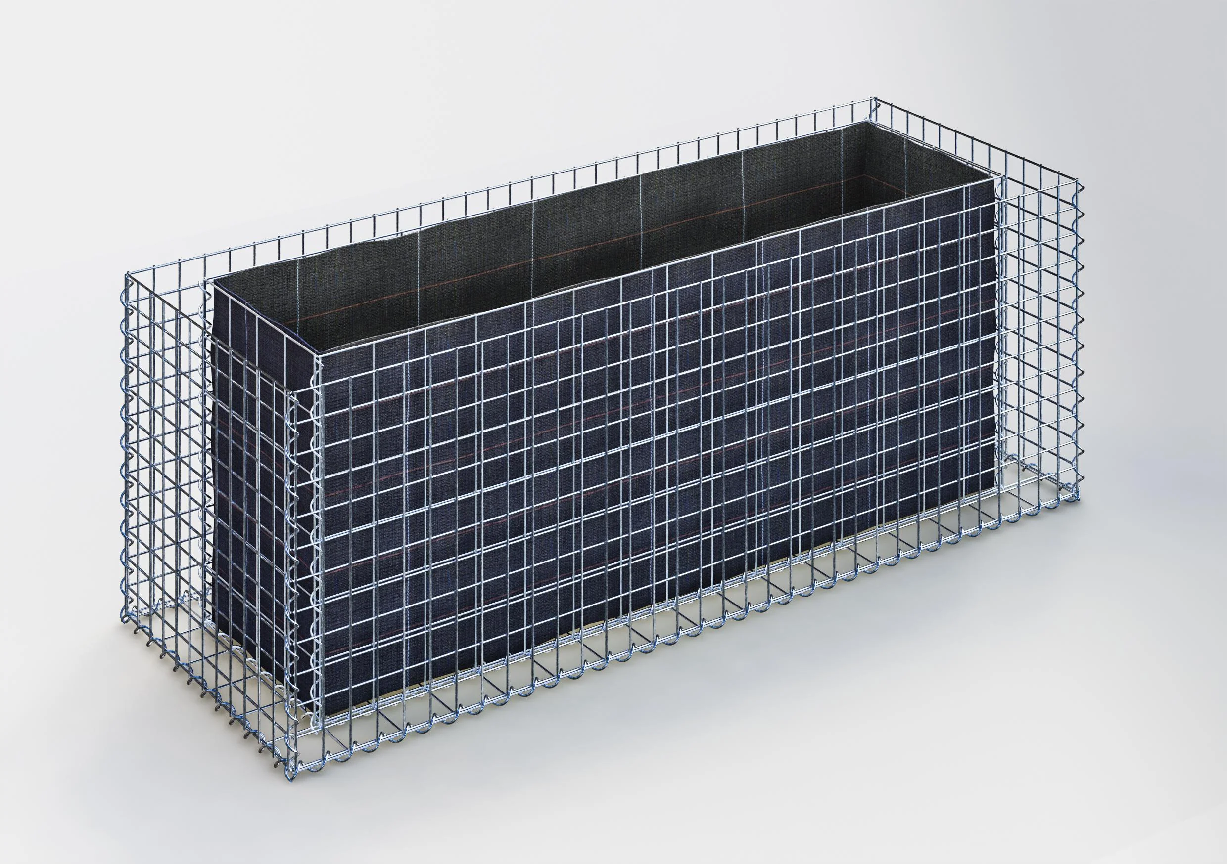 Bild von GABIONA - Gabionen Hochbeet HxBxT: 170x60x60 cm - Eckiger Gabionenkorb als Beet für den Garten - Maschenweite 5x5 cm