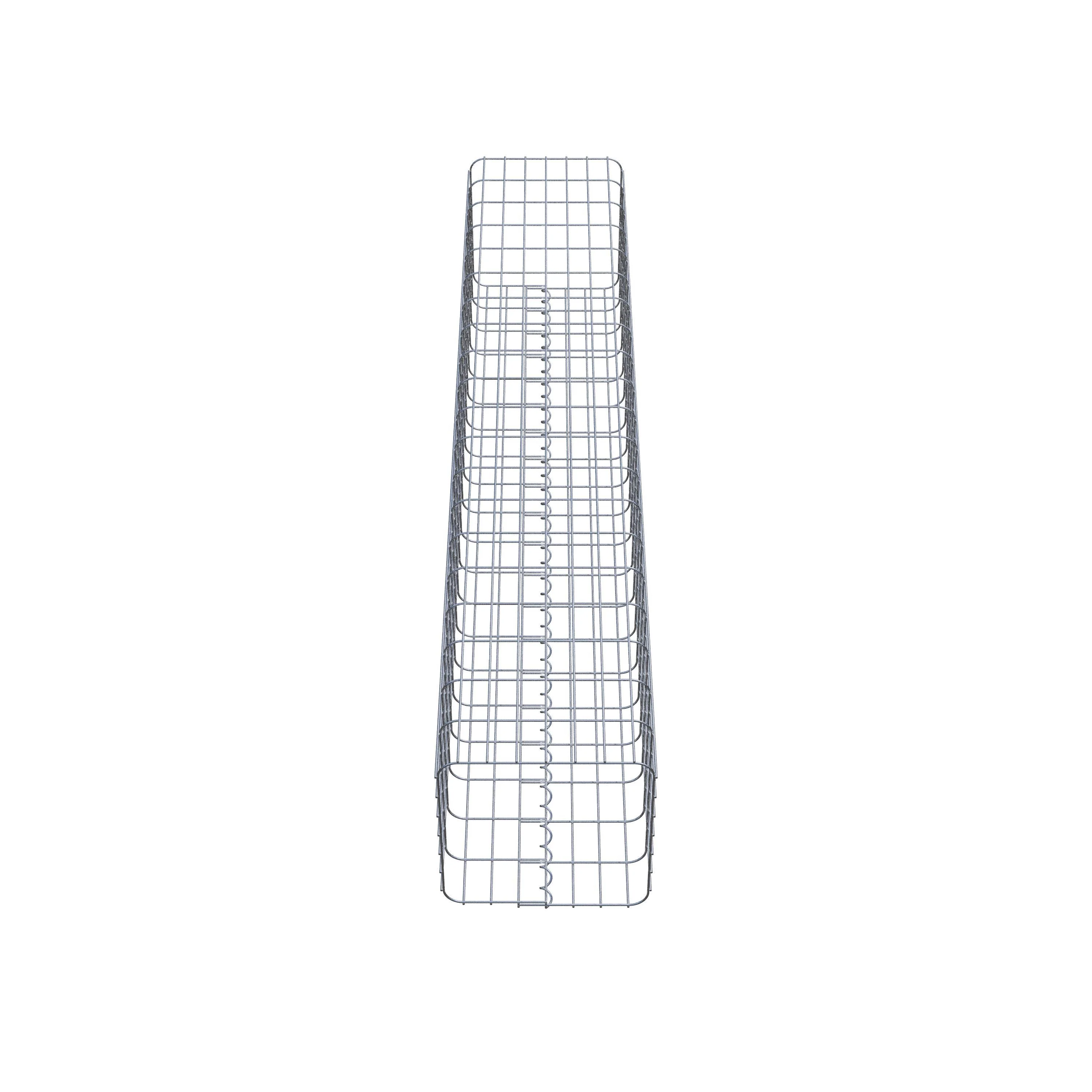 Bild von Gabiona Gabionensäule, silbergrau, BxTxH: 37 x 37 x 200 cm, Maschenweite 5 x 10 cm - silberfarben