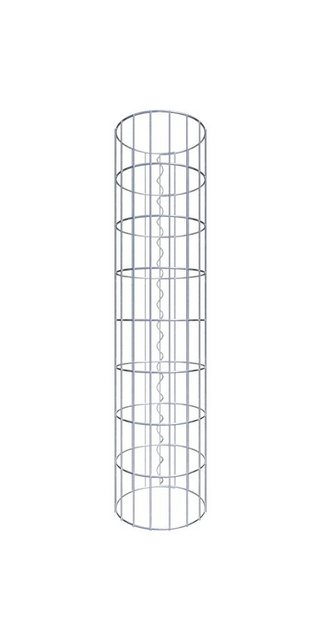 Bild von Gabiona Gabionensäule, silbergrau, ØxH: 27 x 80 cm, Maschenweite 5 x 10 cm - silberfarben
