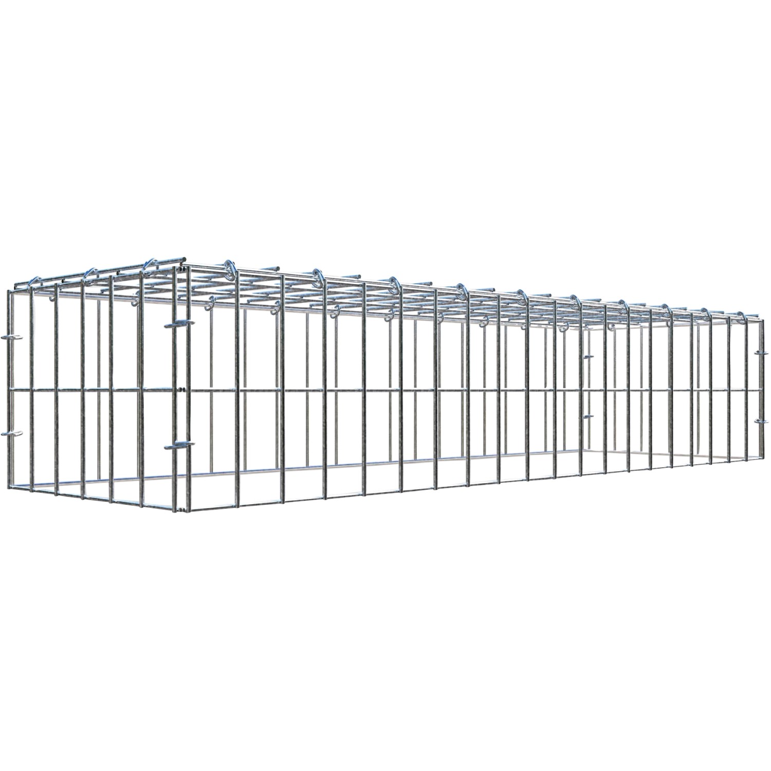 Bild von Gabiona C-Ring-Gabione-Anbaukorb Typ 3 20 x 100 x 30 cm Maschenw 5 x 10 cm