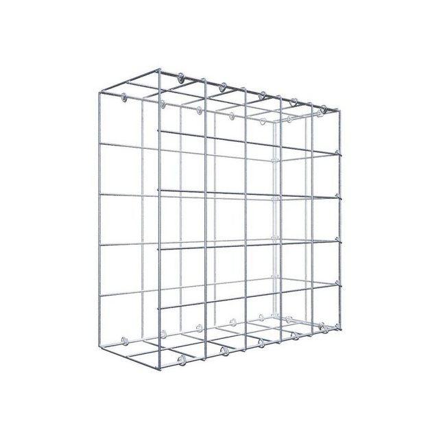 Bild von Gabiona Anbaugabione Typ 2 50 cm x 50 cm x 20 cm (L x H x T), Maschenweite 10 cm x 10 cm, C-Ring