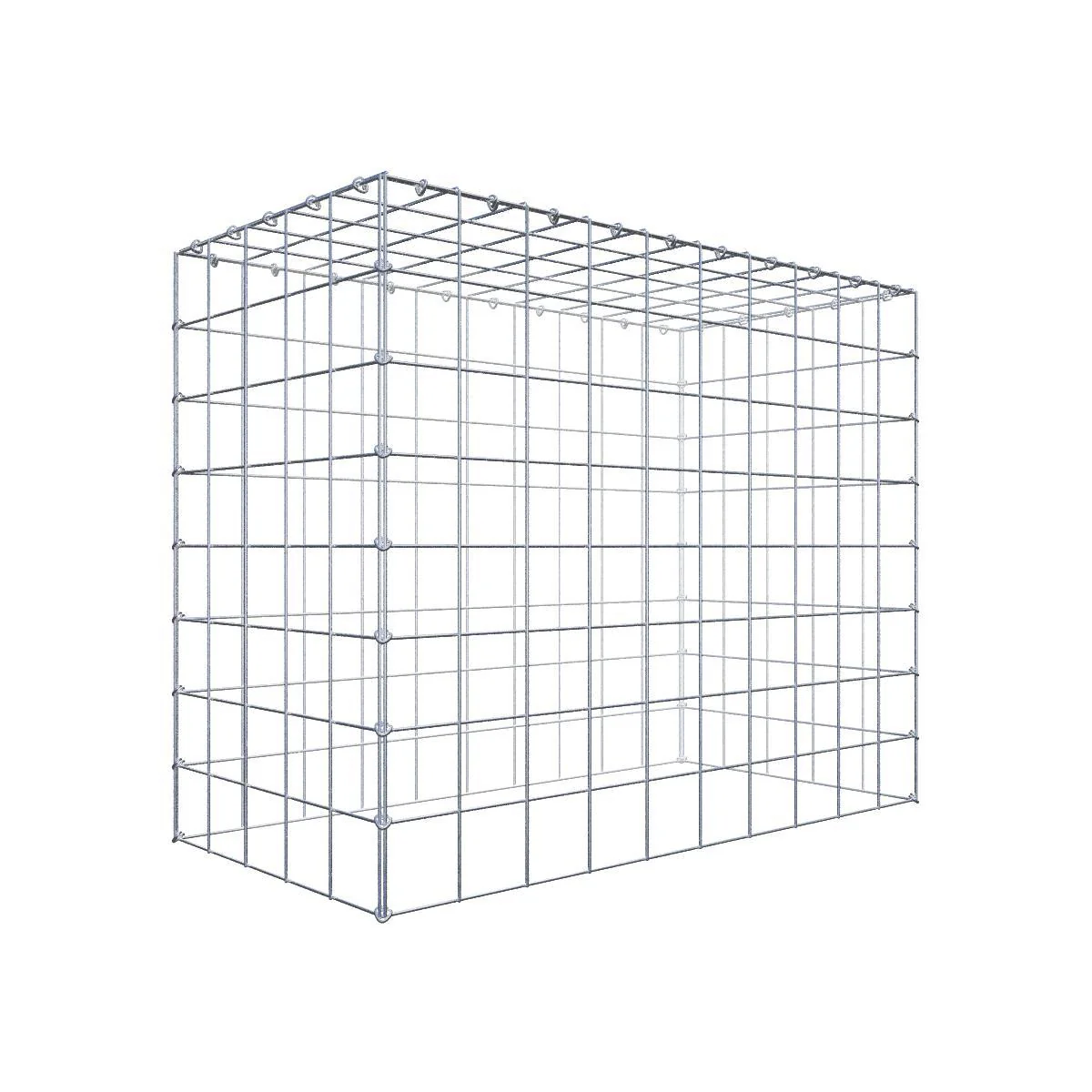 Bild von Anbaugabione Typ 3 100 cm x 80 cm x 50 cm (L x H x T), Maschenweite 10 cm x 10 cm, C-Ring