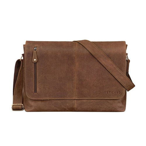 Bild von STILORD Schultertasche "Hamilton" 15 Zoll Messenger Bag Leder im Test