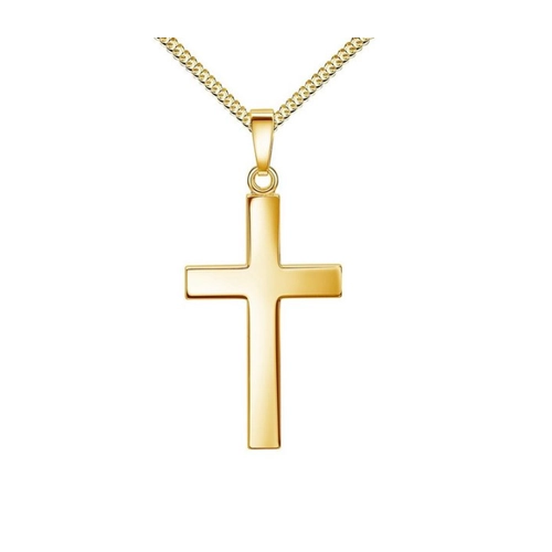 Bild von JEVELION Kreuz-Anhänger 585 Gold 14 Karat / 8 K Goldkreuz