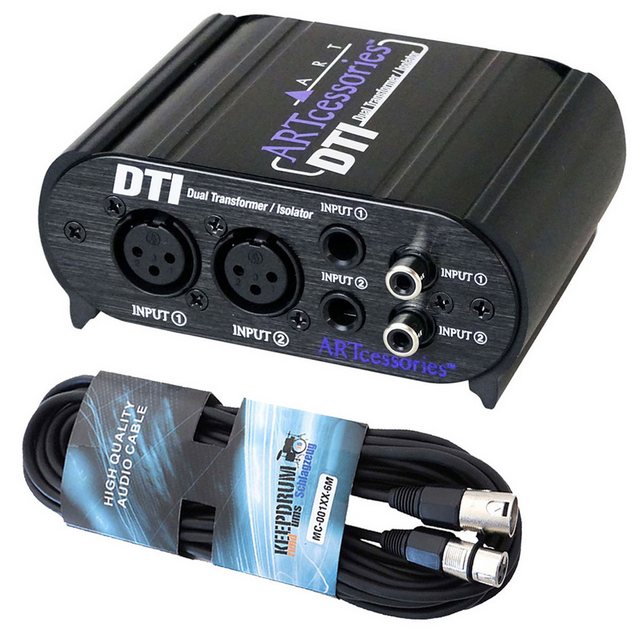Bild von Art Audio ART DTI passive DI-Box mit XLR-Mikrofonkabel Digitales Aufnahmegerät (DI-Interface)