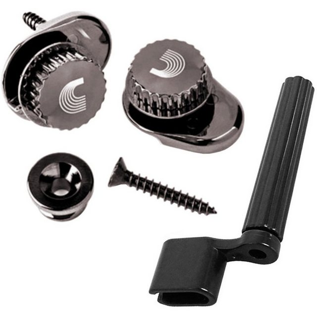 Bild von Planet Waves Strap Locks Nickel mit Saitenkurbel, Zubehör Instrumente, Silber