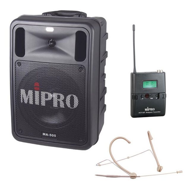 Bild von Mipro Audio Mipro MA-505R2 mit Taschensender mit Headsetmikrofon Portable-Lautsprecher (Bluetooth, 100 W)