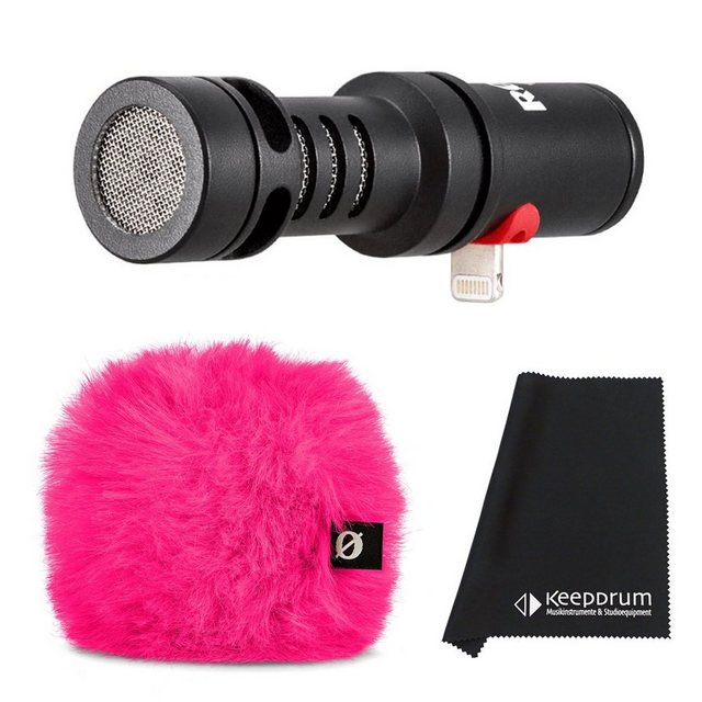 Bild von RØDE Mikrofon Rode Videomic Me-L mit Windschutz Pink mit Tuch (mit Windschutz Pink), und Tuch