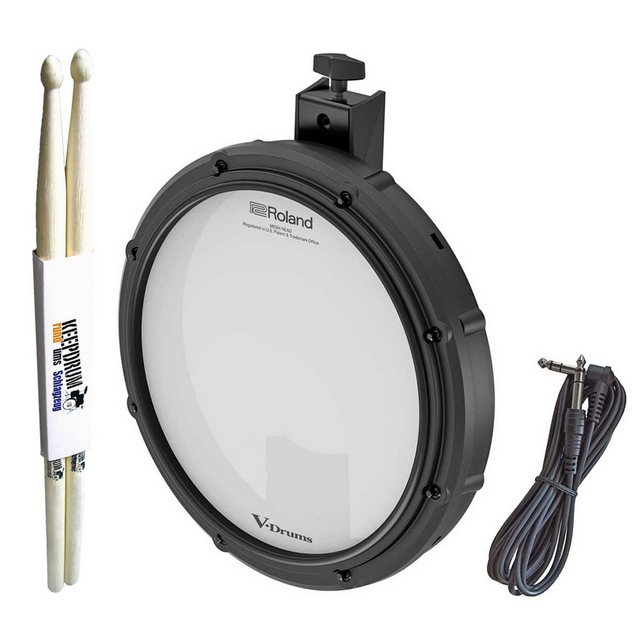 Bild von Roland Audio E-Drum Pads Roland PDX-12 V-Pad 12 Zoll mit Schlagzeugstöcken