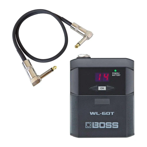 Bild von Boss by Roland E-Gitarre Boss WL-60T Wireless Transmitter mit Patchkabel, Boss WL-60T Wireless Transmitter für WL-60 Funksystem + keepdrum Patchkabel, BOSS WL-60T Wireless Transmitter mit Patchkabel (Wireless System), Zubehör Instrumente