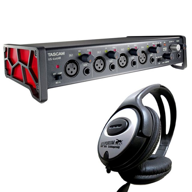Bild von Tascam US-4x4HR Audio-Midi-Interface Digitales Aufnahmegerät (mit Kopfhörer)