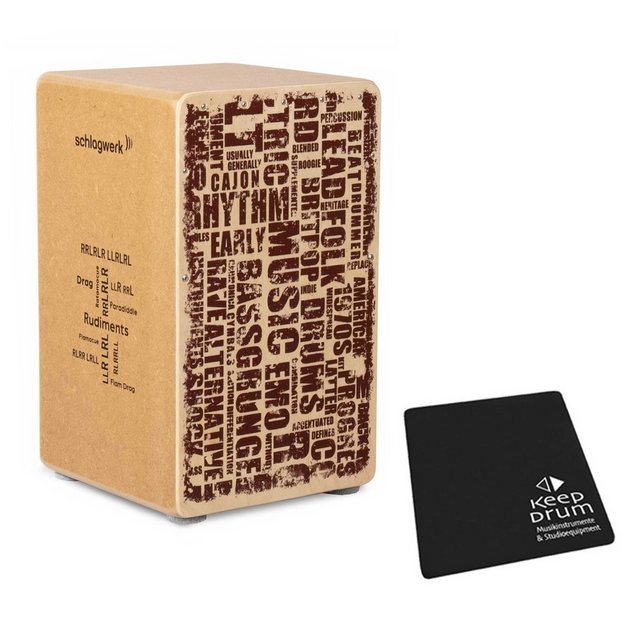 Bild von Schlagwerk Cajon Schlagwerk CP85 Cajon Rudiments Styles mit Sitzpad, mit Sitzpad