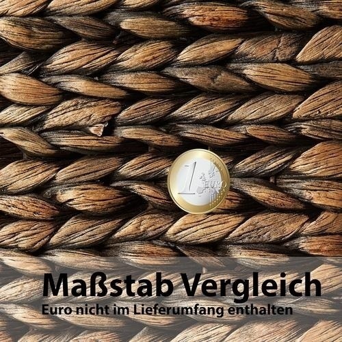 Bild von Pflanzgefäß mit Wasserhyazinthe 28 x 28 x 60 cm, inkl. wasserdichtem Kunststoffeinsatz, naturfarben