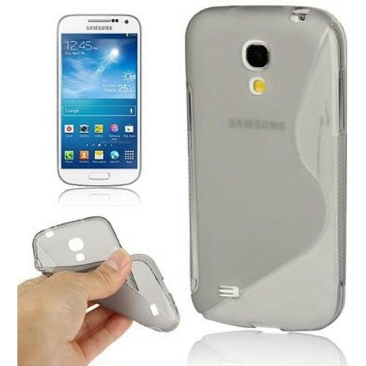 Bild von König Design Schutzhülle S Curve TPU Case für Handy Samsung Galaxy S4 mini i9190 Transparent Grau (Samsung Galaxy S4 mini), Smartphone Hülle, Grau
