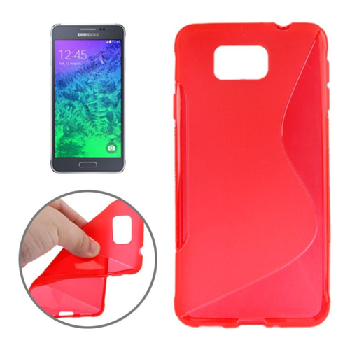 Bild von König Design Handyhülle TPU Schutzhülle für Samsung Galaxy Alpha G850F Rot