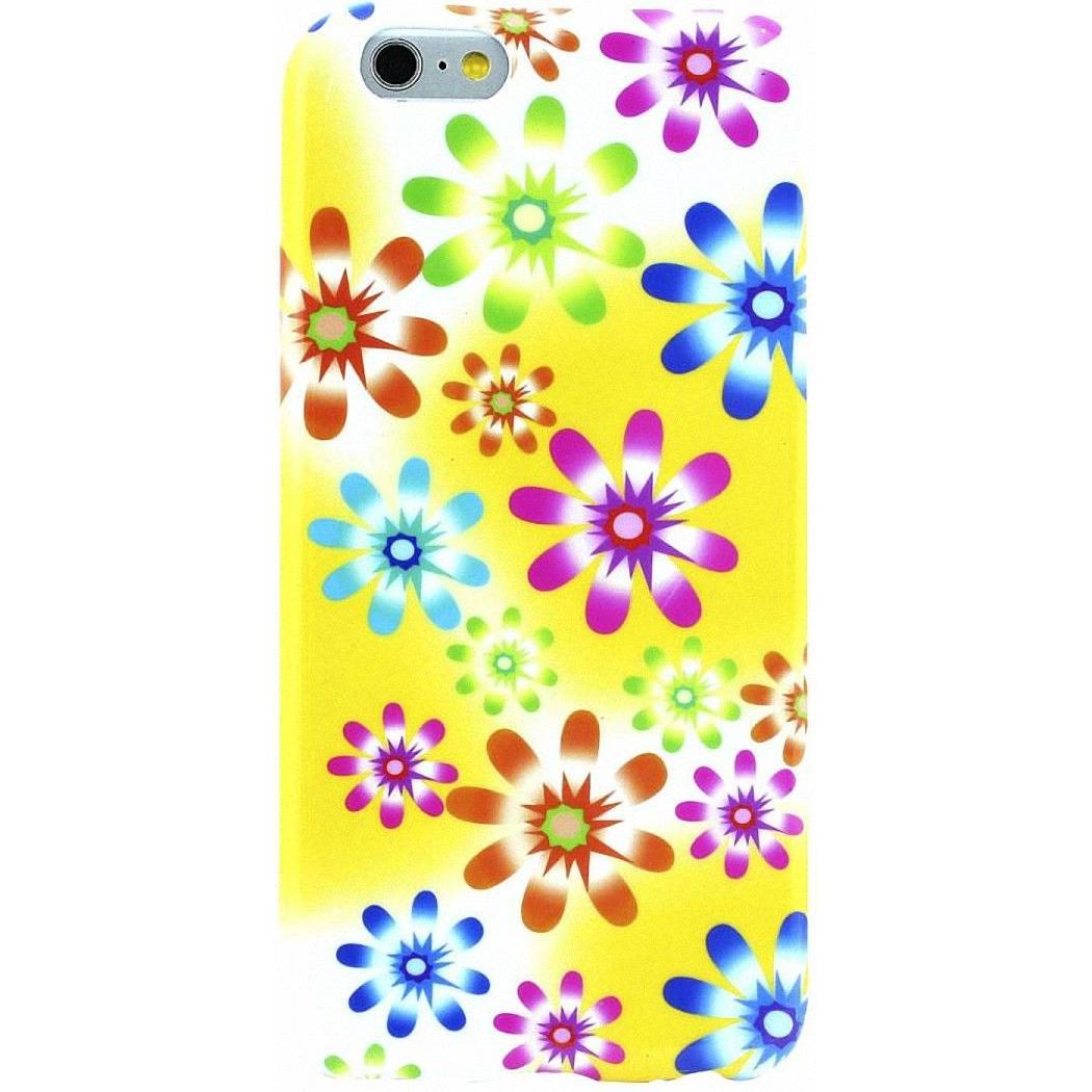 Bild von König Design Schutzhülle Handytasche Etuis TPU für Handy Apple iPhone 6 Plus Motiv Bunte Blumen (iPhone 6+, IPhone 6S Plus), Smartphone Hülle, Mehrfarbig