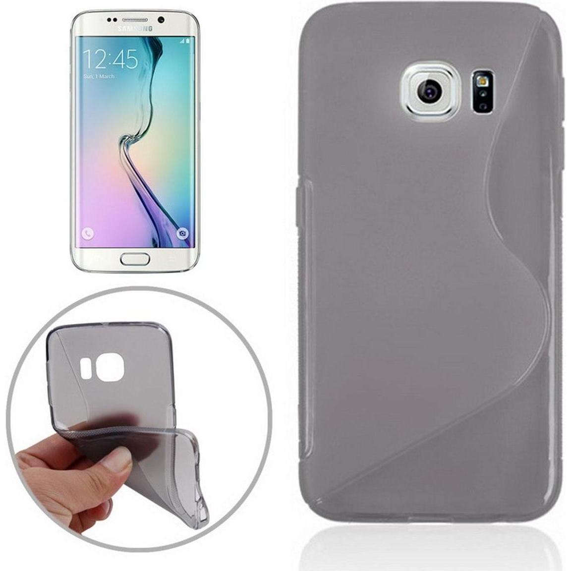 Bild von König Design Handyhülle TPU Case für Handy Samsung Galaxy S6 Edge SM G925 Grau (Samsung Galaxy S6 Edge), Smartphone Hülle, Grau