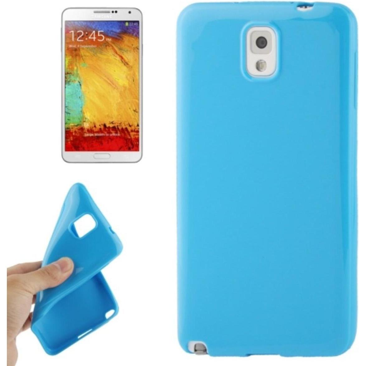 Bild von König Design Schutzhülle TPU Case für Handy Samsung Galaxy Note 3 N9000 Hellblau (Samsung Galaxy Note 3), Smartphone Hülle, Blau